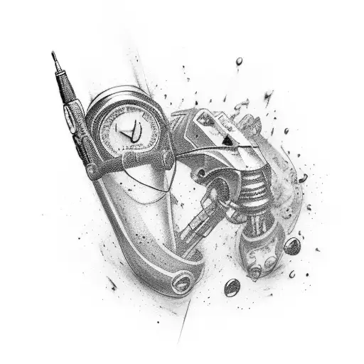 Speed Fire Arm Tatto