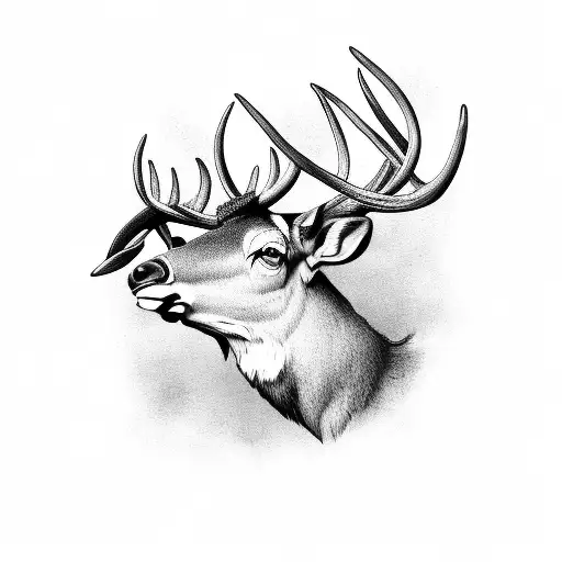 Mule Deer Antler Laying Under Tree