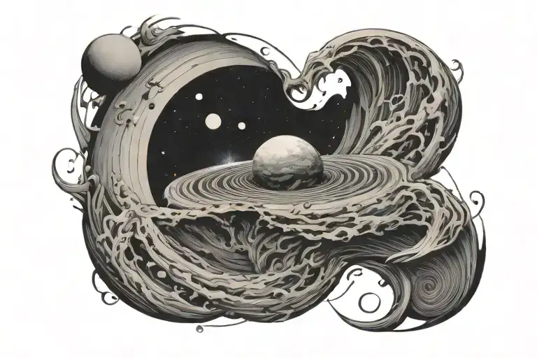 Black Hole Event Horizon Surrounded