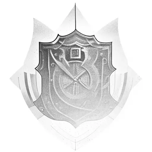 Abstract Representation Of A Security Shield