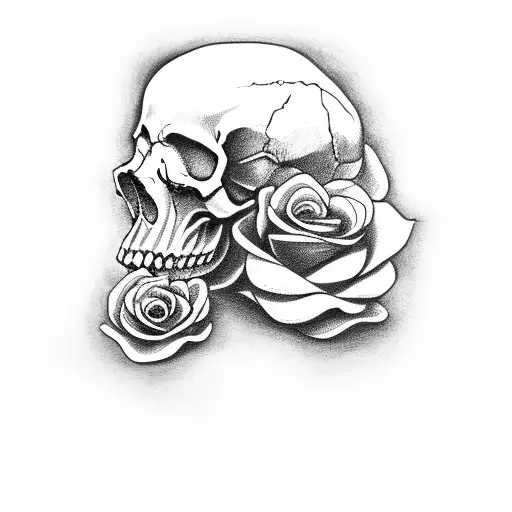 Skull Money And Roses