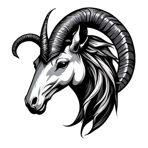 Capricorn Symbol And Puzzle Piece