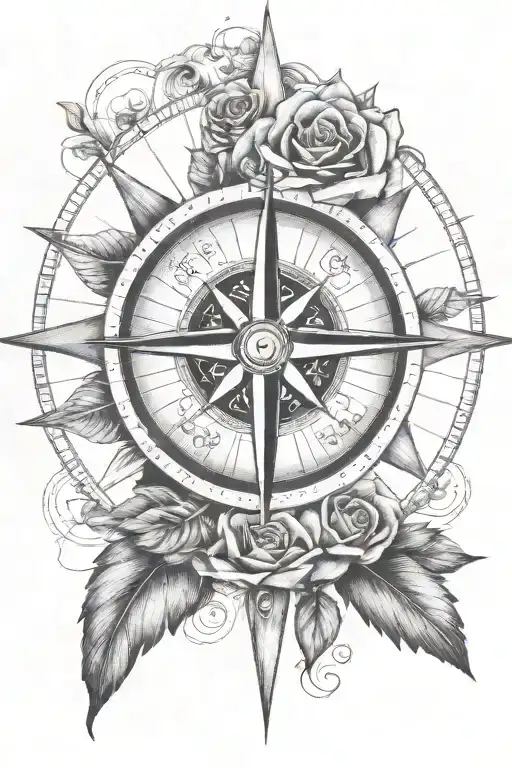 Rose Compass That North Points To Friends Sitting