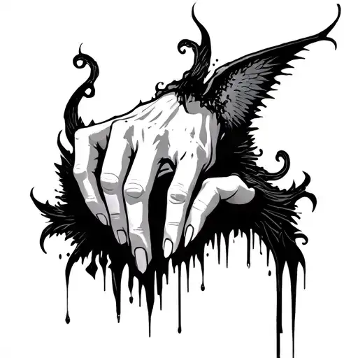 Gothic Finger Tattoo Design