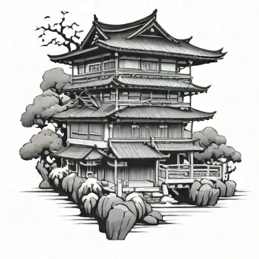 Japanese House With Samurai