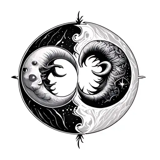 Aries Sun And Aquarius Moon Merging Together