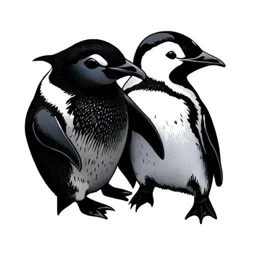 Matching Penguin Tattoo Design Inspired