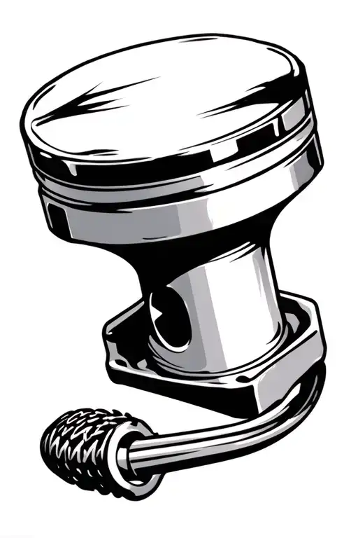 Piston That Has The Head Of A Microphone And Rod Of A Guitar Neck