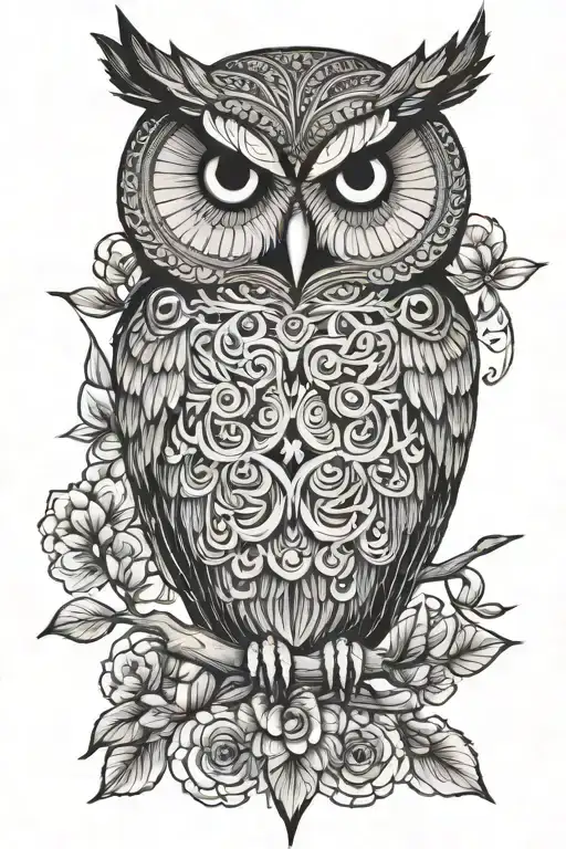 Tree Mandala Owl