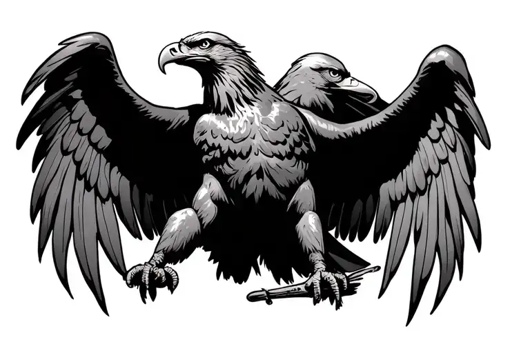 Death Before Dishonor Eagle With Spread Wings