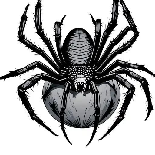 A Spider Climbing On A Chest Piece