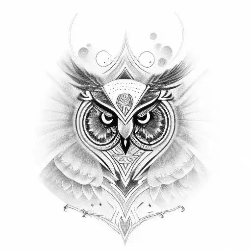 Owl With Custom Maori