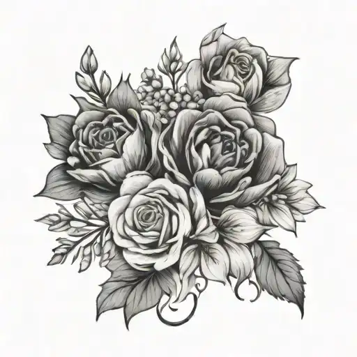 March April July Birth Flower Bouquet