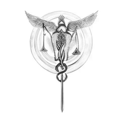 Celtic Word For Healing Arranged In A Ring