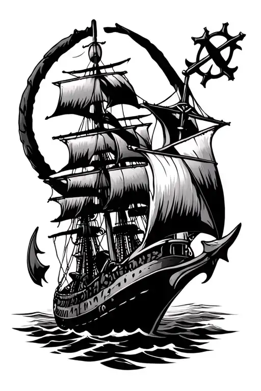 Astraunot Holding A Ship Anchor