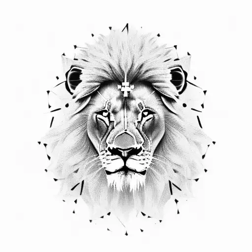 Lion With 3 Crosses