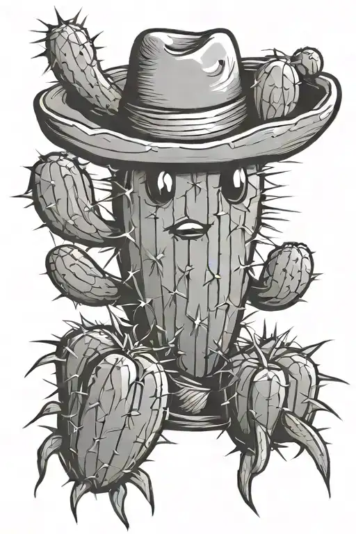 Cactus Wearing A Straw Hat