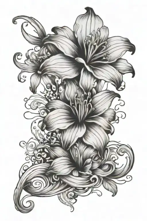 April Birth Flower And Sea Waves And Biochemistry