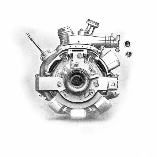 A Car Engine With Coffee Beans As Pistons