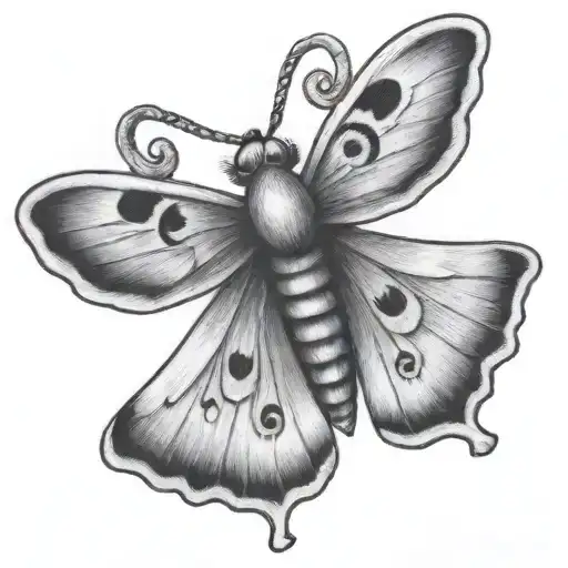 The Name Darren With A Moth Around It