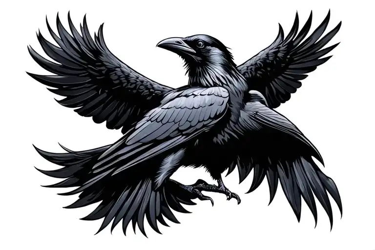 Raven With Black Stripes Top And Bottom