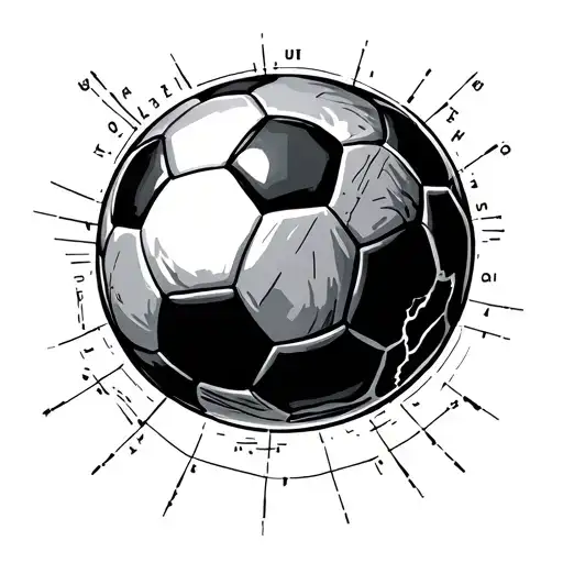 Topographical Map Where Map Is A Soccer Ball