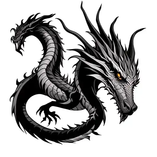 Dragon Tatto On Back