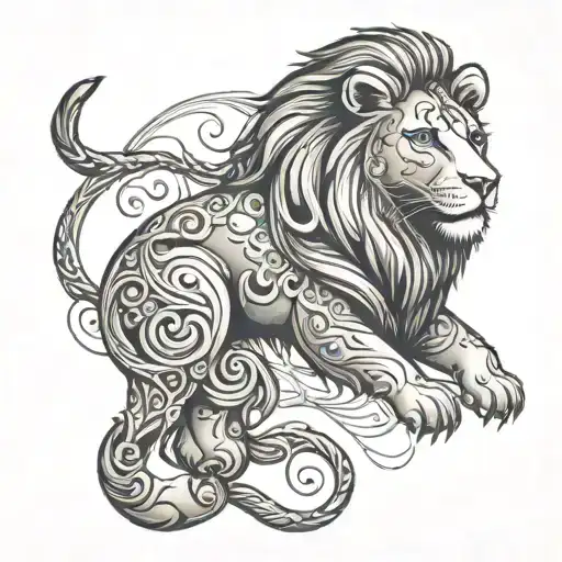 Leo Zodiac Sign With Initials Jmw