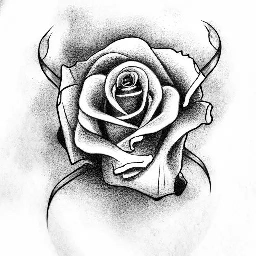 Skull And Rose
