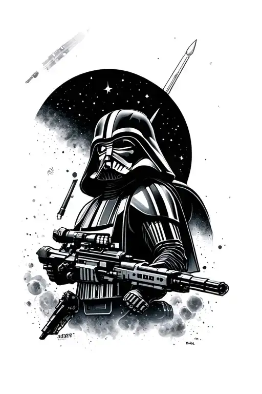 Star Wars Space Battle Theme Half Sleeve