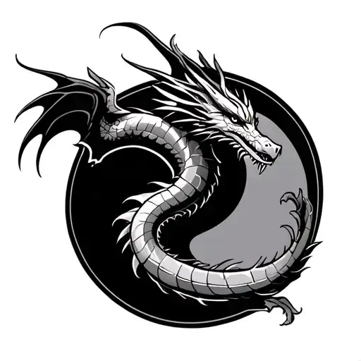 Flying Detailed Side View Female Dragon Thigh