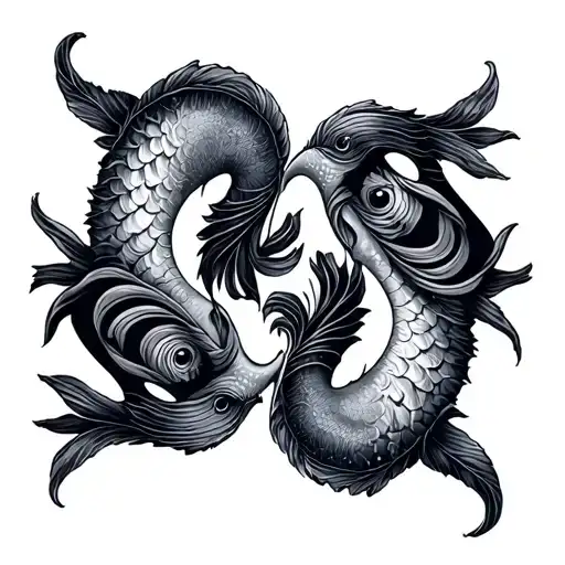 Gemini And Pisces Zodiac Sign Intertwined