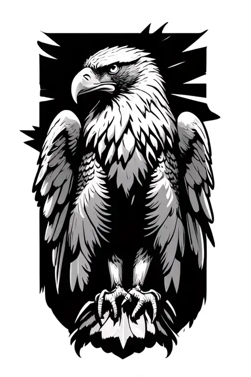 Eagle Statur Perched