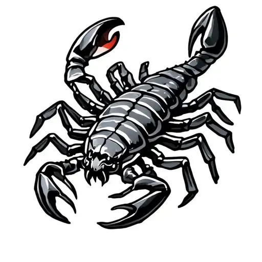 Scorpion With Scorpio Zodiac Sign On Back