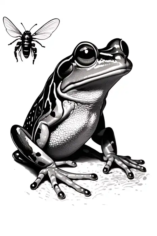 Coqui Frog Playing With A Lightning Bug