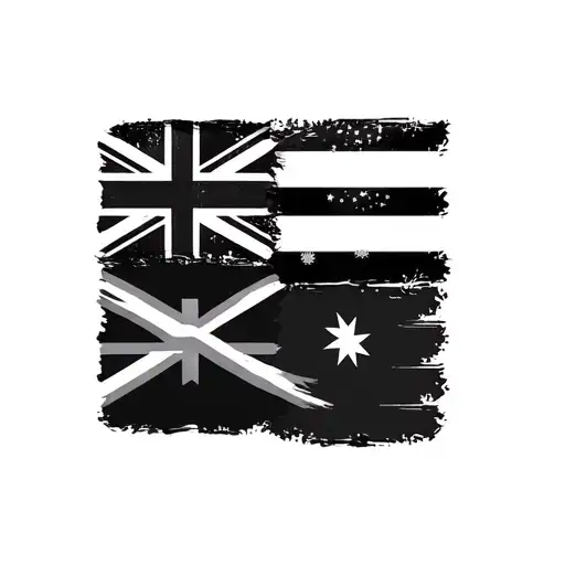 Australian And New Zealand Flags Together