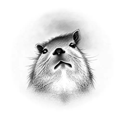 Small Capybara In Water