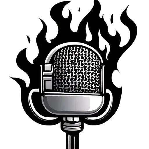 Rapper Microphone On Fire