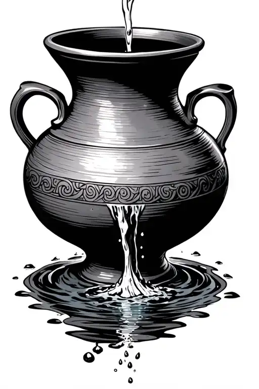 Greek Pot Pouring Water
