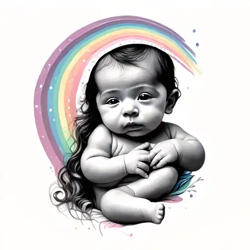 Rainbow Baby After Loss Tatto Mixed