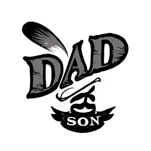The Word Dad With The Word Son In The Middle Of It