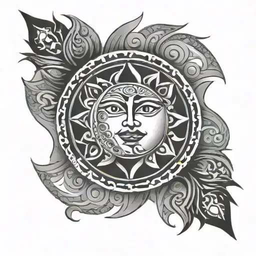 Maori Sun And Moon