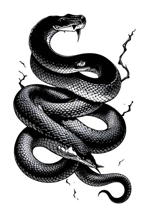 Snake Ripping In And Out Of Skin Opening