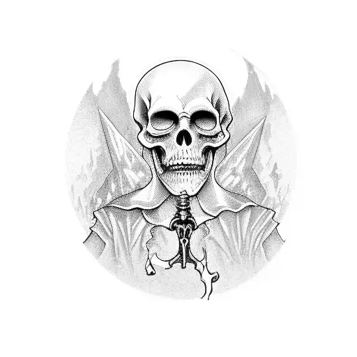 Grim Reaper Holding Crystal Ball