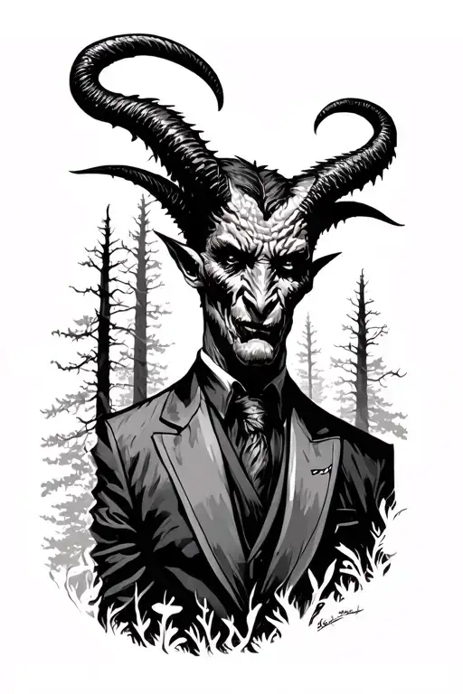 Forest With The Devil Wears A Suit