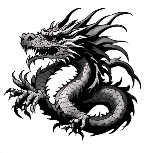 Grate Wall With Dragon The Off