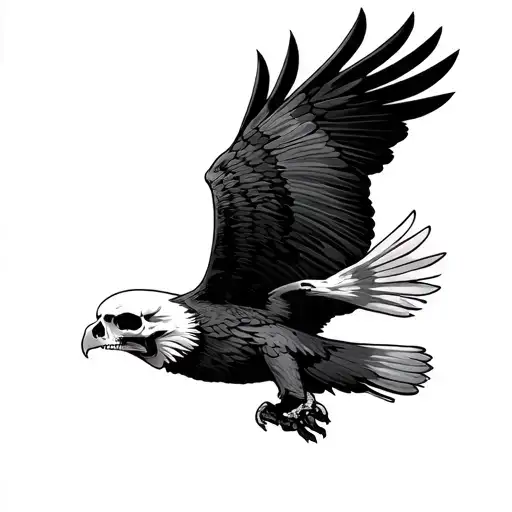 Skull Eagle Soaring
