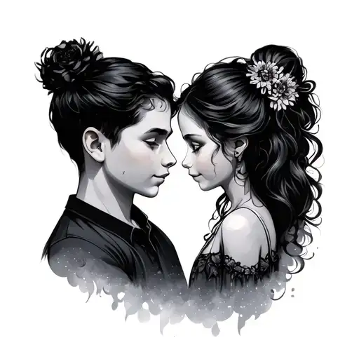 Father And Daughters Minimalist