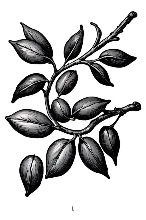 Small Dainty Olive Branch Wrapped Around Wrist