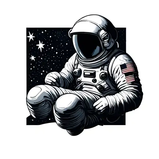 Astronaut Holding Stars
